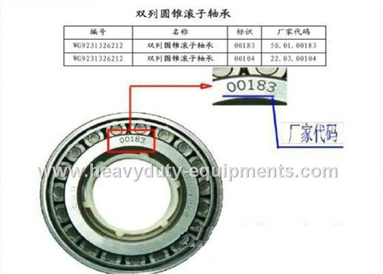 中国 sinotruk の予備品の倍の列の先を細くされた軸受の部品番号 AZ9231326212 サプライヤー